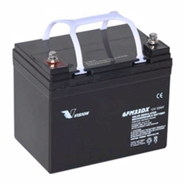 12-volts blybatteri 33 Ah för trädgårdstraktor 6FM33